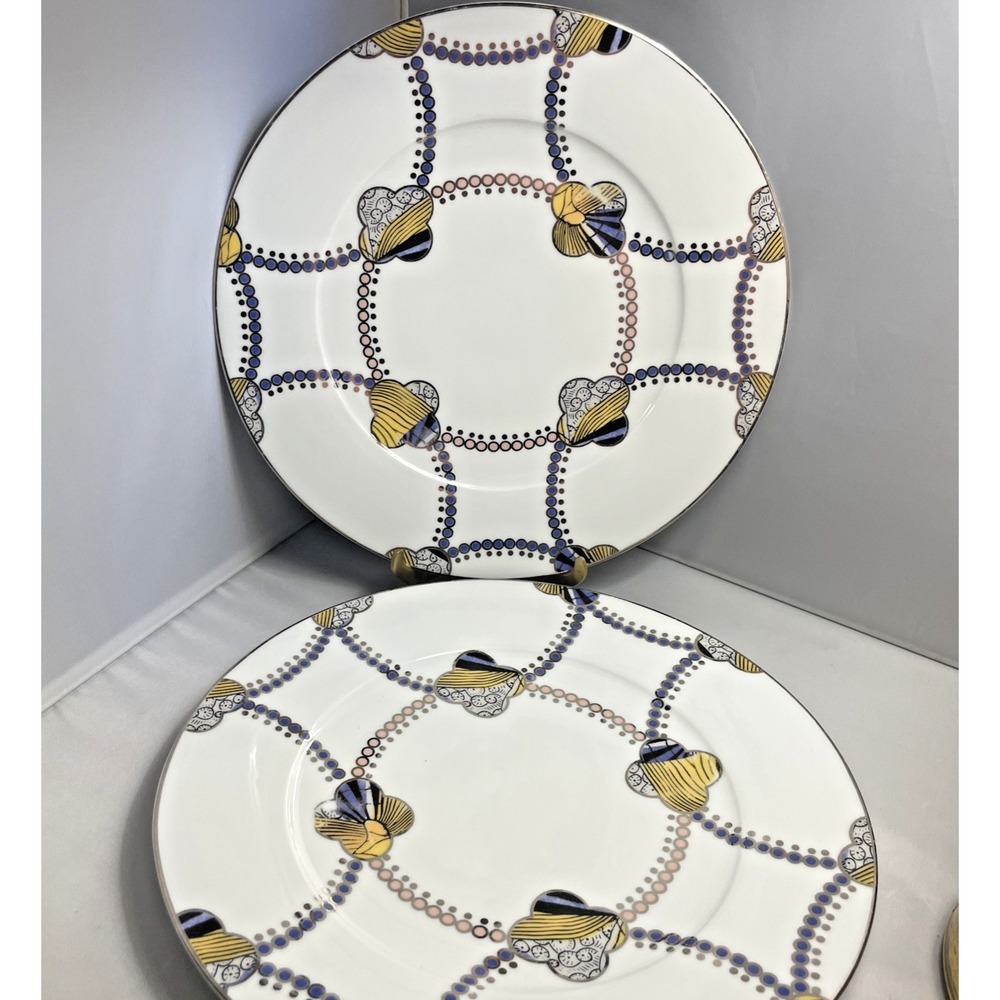 Anthropologie Spal Porcelanas Cliveden Dinner Plates 11" Set Of 2
